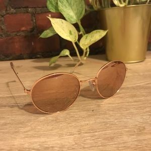 H&M Rose Gold/Mirrored Round Sunglasses